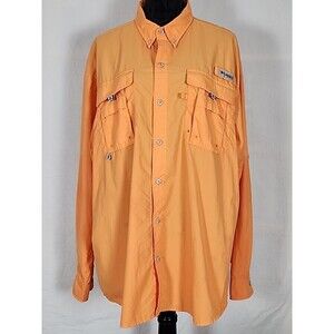 Columbia PFG Omni Shade Shirt Mens X-Large Long Sleeve Fishing Hiking Button Up